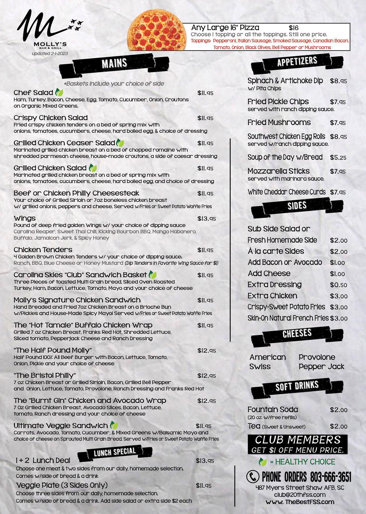 Molly's Menu